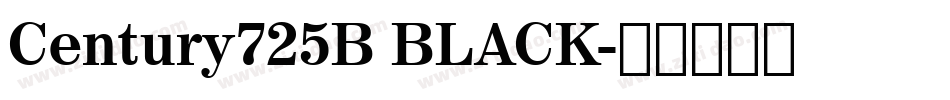 Century725B BLACK字体转换